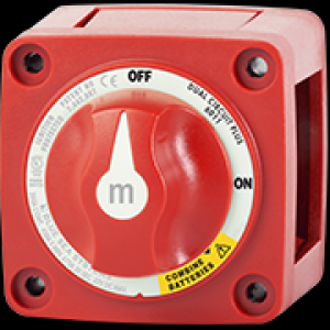 Mini Dual Circuit Plus Battery Switch - Red